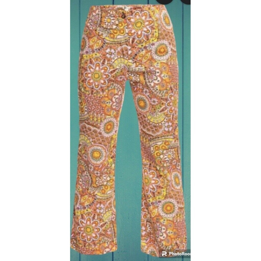 BILLABONG x Smiley So Trippy Printed Flare-Leg Pants NWT Size 27